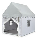 Wooden-Frame Kids Playhouse with Washable Mat – Grey