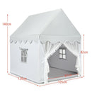 Wooden-Frame Kids Playhouse with Washable Mat – Grey
