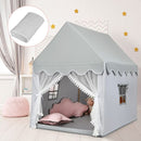 Wooden-Frame Kids Playhouse with Washable Mat – Grey