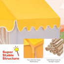 Wooden-Frame Kids Playhouse with Washable Mat – Yellow