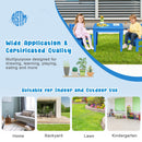 64.5 x 64.5 CM Square Kids Table, Weather Resistant Heavy-Duty Toddler Activity Play Table