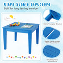 64.5 x 64.5 CM Square Kids Table, Weather Resistant Heavy-Duty Toddler Activity Play Table