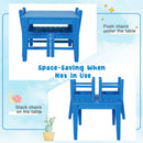 64.5 x 64.5 CM Square Kids Table, Weather Resistant Heavy-Duty Toddler Activity Play Table