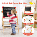 3-in-1 Wooden Art Easel with Rotating Board – product view
