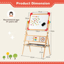 3-in-1 Wooden Art Easel with Rotating Board – product view