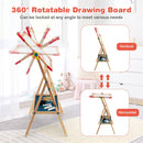 3-in-1 Wooden Art Easel with Rotating Board – product view