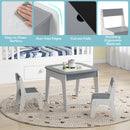Kid Table & 2 Chairs Set Activity Desk Whiteboard Blackboard w/Storage
