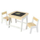 Kid Table & 2 Chairs Set Activity Desk Whiteboard Blackboard w/Storage