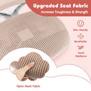 Close-up of the pink nylon mesh seat fabric of the Kids Swivel Mesh Chair, showcasing breathability and durability.