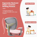 Kids study chair with ergonomic Y-bracket, adjustable height, and breathable mesh backrest for comfortable seating.