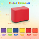 Red butterfly stool with PU leather cover, 25cm height, ideal for kids' seating and space-saving storage.