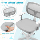 Kids study chair with breathable mesh backrest and high-elastic sponge seat, designed for adjustable height and comfort.