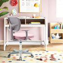 Pink children's study chair featuring a breathable mesh backrest, height adjustment, and ergonomic design for better.
