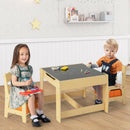 3 in 1 Kids Wooden Table & 2 Chair Set