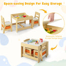 3 in 1 Kids Wooden Table & 2 Chair Set