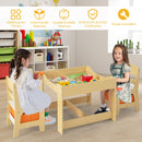3 in 1 Kids Wooden Table & 2 Chair Set