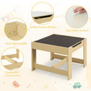 3 in 1 Kids Wooden Table & 2 Chair Set