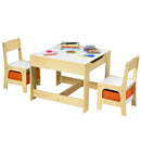 3 in 1 Kids Wooden Table & 2 Chair Set