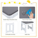 Children activity table set featuring a smooth, easy-to-clean surface, rounded corners, and stable structure for safe.