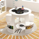 5PCS Kids Table and Chair Set - White