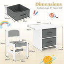 Kids Table and Chair Set, Toddler Wooden Activity Table