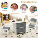 Kids Table and Chair Set, Toddler Wooden Activity Table