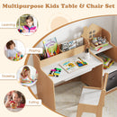 Kids Study Desk and Chair Set, Children Study Table