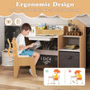 Kids Study Desk and Chair Set, Children Study Table