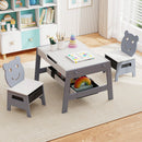 Versatile Kids Table and 2 Chairs Set with Hanging Hooks