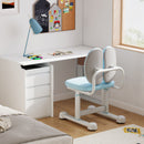 Kids desk chair with adjustable height, ergonomic dual-support backrest, and padded seat for comfort and stability.