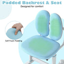 Kids desk chair with adjustable height, padded backrest, and soft foam seat for ergonomic comfort and healthy posture.
