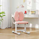 Pink Kids Desk Chair Children Study Chair with Double Back Support and Adjustable Height