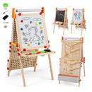 4-in-1 Wooden Art Easel with Ball Track – product view