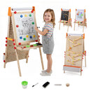 4-in-1 Wooden Art Easel with Ball Track – product view