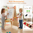 4-in-1 Wooden Art Easel with Ball Track – product view