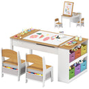 Multi-functional Kids Art Easel Table & Chair Set - Natural