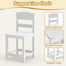 Kids Desk and Chair Set w/2 Cabinets & 2 Drawers, Pegboard & Cork Bulletin Board