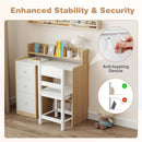 Kids Study Desk and Chair Set w/Hutch & Storage Shelf for Arts, Crafts