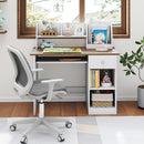 Kids Study Desk, Children Writing Table w/Hutch