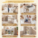 3 PCS Kids Table and Chair Set Space-saving Toddler Table and 2 Chairs with Chalkboard