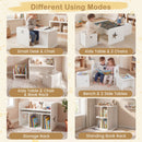 3 PCS Kids Table and Chair Set, Space-Saving Toddler Activity Desk and 2 Chairs