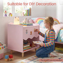 Kids Bedside Table, Toddler Nightstand with Wide Top & Open Compartment