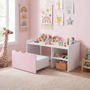 Scalloped Kids Bookshelf and Toy Storage Organizer for Bedroom