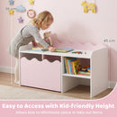 Scalloped Kids Bookshelf and Toy Storage Organizer for Bedroom