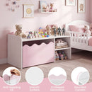 Scalloped Kids Bookshelf and Toy Storage Organizer for Bedroom