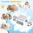 Wooden Kids Table and Chairs Set Multi-purpose Activity Table Set with Tabletop