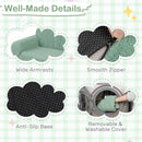Green 2-in-1 Kids Flip Out Sofa with Soft Fabric Cover for Playroom