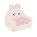 Pink 2-in-1 Convertible Kids Sofa to Lounger for Toddlers 18-36 Months Old