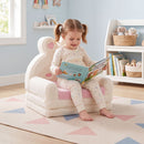 Pink 2-in-1 Convertible Kids Sofa to Lounger for Toddlers 18-36 Months Old