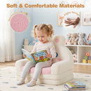 Pink 2-in-1 Convertible Kids Sofa to Lounger for Toddlers 18-36 Months Old